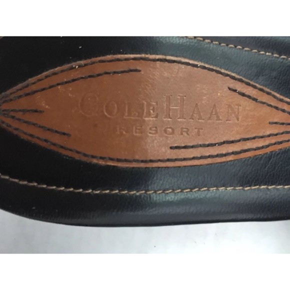 Cole Haan Resort Black Leather Kitten Heel Sandals Size 8.5 AA - Picture 2 of 7